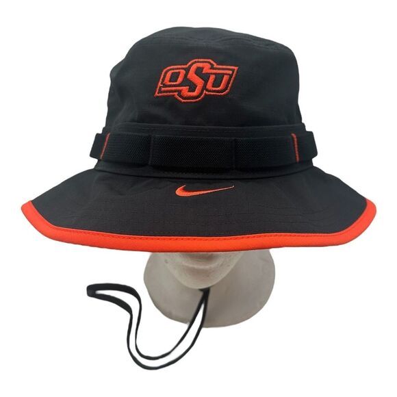 Nike Oklahoma State Cowboys Apex Bucket Hat Cap Size‎ M Black NCAA Boonie - Picture 1 of 7